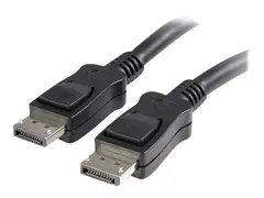 StarTech.com 3m Certified DisplayPort 1.2 Cable M/M with Latches DP 4k DisplayPort-kabel - DisplayPort (hann) til DisplayPort (hann) - 3 m - l&#229;st, formst&#248;pt - svart