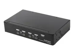 StarTech.com 4 Port DisplayPort KVM Switch, 4K 60Hz, Single Display, Dual Port UHD DP 1.2 USB KVM Switch with Integrated USB 2.0 Hub and Audio, Dell, HP, Apple, Lenovo, TAA Compliant Keyboard/Video/Mouse Switch (SV431DPUA2) - KVM / lydsvitsj - 4 x KVM/lyd - 1 lokalbruker - stasjon&#230;r - AC 100 - 240 V