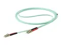 StarTech.com 15 m OM4 LC to LC Multimode Duplex Fiber Optic Patch Cable- Aqua 50/125 - Fiber Optic Cable - 40/100Gb - LSZH (450FBLCLC15) - koblingskabel - 15 m - akvamarin