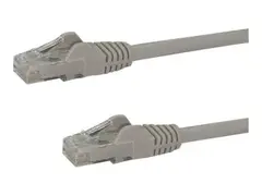 StarTech.com 50cm CAT6 Ethernet Cable, 10 Gigabit Snagless RJ45 650MHz 100W PoE Patch Cord, CAT 6 10GbE UTP Network Cable w/Strain Relief, Grey, Fluke Tested/Wiring is UL Certified/TIA Category 6 - 24AWG (N6PATC50CMGR) - Koblingskabel - RJ-45 (hann) til RJ-45 (hann) - 50 cm - UTP - CAT 6 - uten hindringer - gr&#229;