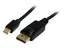 StarTech.com 1m Mini DisplayPort to DisplayPort 1.2 Cable DisplayPort 4k DisplayPort-kabel - Mini DisplayPort (hann) til DisplayPort (hann) - 1 m - l&#229;st - svart