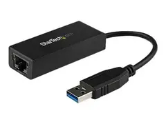 StarTech.com USB 3.0 to Gigabit Ethernet Adapter 10/100/1000 NIC Network Adapter - USB 3.0 Laptop to RJ45 LAN (USB31000S) - Nettverksadapter - USB 3.0 - Gigabit Ethernet - svart