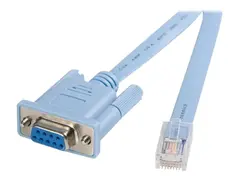 StarTech.com 6 ft RJ45 to DB9 Cisco Console Management Router Cable M/F Serial Console Cable (DB9CONCABL6) - Seriell kabel - RJ-45 (hann) til DB-9 (hunn) - 1.8 m - bl&#229; - for P/N: EC1S952, EC2S952, IES101002SFP