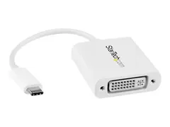 StarTech.com USB C to DVI Adapter White - 1920x1200 - USB Type C Video Converter for Your DVI D Display / Monitor / Projector (CDP2DVIW) - Ekstern videoadapter - USB-C - DVI - hvit - for P/N: TB4CDOCK