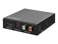 StarTech.com HDMI Audio Extractor - 4K 60Hz HDMI Audio De-embedder - HDR - Toslink Optical Audio - Dual RCA Audio - HDMI Audio (HD202A) - HDMI-lydsignalutskiller - svart