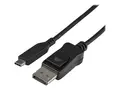 StarTech.com 3.3ft/1m USB C to DisplayPort 1.4 Cable, 4K/5K/8K USB Type-C to DP 1.4 Alt Mode Video Adapter Converter, HBR3/HDR/DSC, 8K 60Hz DP 1.4 Monitor Cable for USB-C and Thunderbolt 3 USB-C to DP 8K Cable (CDP2DP141MB) - Ekstern videoadapter - USB-C - DisplayPort - svart - for P/N: TB4CDOCK