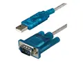 StarTech.com 3ft USB to RS232 DB9 Serial Adapter Cable M/M - Seriell adapter - USB 2.0 - RS-232