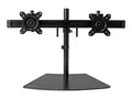 StarTech.com Dual Monitor Mount - Supports Monitors 12&quot; to 24&quot; Adjustable - VESA Monitor Stand for Desk - Low Profile Base - Horizontal - Black (ARMBARDUO) - Stativ - justerbar arm - for LCD-skjerm - plastikk, aluminium, st&#229;l - svart - skjermst&#248;rrelse: 24&quot; - stativmonterbar - for P/N: ACCSMNT, DK30A2DH, DK30C2DAGPD, DK30C2HAGPD, PXT101YUK, TB3DK2DPM2, TB3DK2DPPD