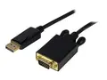 StarTech.com 6ft DisplayPort to VGA Cable 1920 x 1200 - Active DP to VGA Adapter - DP to VGA Monitor Cable (DP2VGAMM6B) - DisplayPort-kabel - DisplayPort (hann) til HD-15 (VGA) (hann) - 1.83 m - l&#229;st - svart