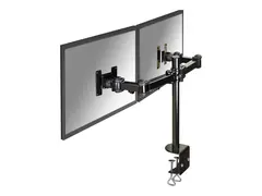 Neomounts FPMA-D960D - Monteringssett full bevegelse - for 2 LCD-skjermer - svart - skjermst&#248;rrelse: 10&quot;-27&quot; - klemmemonterbar, skrivebordsmonterbar