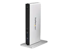 StarTech.com Dual Monitor USB 3.0 Docking Station w/ DVI to VGA &amp; HDMI Adapters, 5x USB 3.0 &amp; Audio Vertical DVI Dock for Mac &amp; Windows (USB3SDOCKDD) - dokkingstasjon - USB - DVI - 1GbE