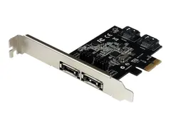 StarTech.com 2 Port PCI Express SATA 6 Gbps eSATA Controller Card Dual Port PCIe SATA III Card - 2 Int/2 Ext - SATA III 6Gbps (PEXESAT322I) - Diskkontroller - SATA 6Gb/s / eSATA 6Gb/s - PCIe x1