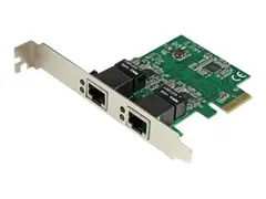 StarTech.com Dual Port Gigabit PCI Express Server Network Adapter Card 1 Gbps PCIe NIC - Dual Port Server Adapter - 2 Port Ethernet Card (ST1000SPEXD4) - Nettverksadapter - PCIe lav profil - Gigabit Ethernet x 2 - for P/N: ET91000SM10, ET91000SM20