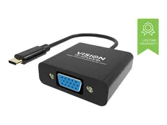 VISION - Video adapter - 24 pin USB-C hann til HD-15 (VGA) hunn svart - 1080p-st&#248;tte