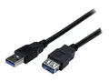 StarTech.com 2m Black SuperSpeed USB 3.0 Extension Cable A to A Male to Female USB 3.0 Extender Cable - USB 3.0 Extension Cord - 2 meter (USB3SEXT2MBK) - USB-forlengelseskabel - USB-type A (hunn) til USB-type A (hann) - USB 3.0 - 2 m - svart - for P/N: HB30A4AIB, SV211DPUA4K, SV211HDUA4K, USB2001EXT2NA, USB2002EXT2NA, USB2004EXT2NA