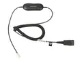 Jabra GN1200 CC - Hodetelefonkabel Quick Disconnect plugg til RJ-9 hann - 2 m - for Jabra GN 2100, GN 2200, GN 2250