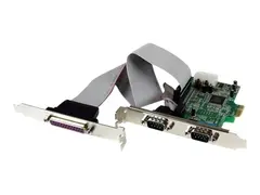 StarTech.com 2S1P Native PCI Express Parallel Serial Combo Card with 16550 UART PCIe 2x Serial 1x Parallel RS232 Adapter Card (PEX2S5531P) - Parallell / seriell adapter - PCIe - seriell RS-232