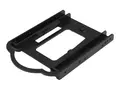 StarTech.com 2.5&quot; HDD / SDD Mounting Bracket for 3.5&quot; Drive Bay Tool-less Installation - 2.5 Inch SSD HDD Adapter Bracket (BRACKET125PT) - Uttagbar harddiskramme - fra 3,5&quot; til 2,5&quot; - svart - for P/N: M2E4SFF8643, PEX4SFF8643, U2M2E125