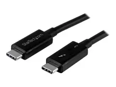 StarTech.com Active 40Gbps Thunderbolt 3 Cable 3.3ft/1m - Black - 5k 60Hz/4k 60Hz - Certified TB3 Charger Cord w/ 100W Power Delivery (TBLT3MM1MA) - Thunderbolt-kabel - 24 pin USB-C (hann) til 24 pin USB-C (hann) - Thunderbolt 3 / USB / DisplayPort - 1 m - 4K-st&#248;tte - svart - for P/N: CDP2HDUACP, CDP2HDUACPW, TB33A1C, TB3DK2DPM2, TB3DOCK2DPPD, TB3DOCK2DPPU, TBDOCKHDPBC