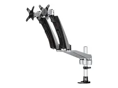 StarTech.com Desk Mount Dual Monitor Arm Full Motion Articulating Arms - Premium Dual Monitor Stand - For up to 30&quot; (19.8lb/9kg) VESA Mount Monitors - Tool-less Assembly - Steel &amp; Aluminum - Monteringssett (skrivebordsmontering, maljeklemme) - full bevegelse - for LCD-skjerm - plastikk, aluminium, st&#229;l - svart, s&#248;lv - skjermst&#248;rrelse: 30&quot; - for P/N: ACCSMNT, DK30A2DH, DK30C2DAGPD, DK30C2HAGPD, PXT101YUK, TB3DK2DPM2, TB3DK2DPPD