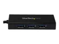 StarTech.com USB 3.0 Hub with Gigabit Ethernet Adapter 3 Port - NIC - USB Network / LAN Adapter - Windows &amp; Mac Compatible (ST3300GU3B) - Hub - 3 x SuperSpeed USB 3.0 + 1 x 10/100/1000 - stasjon&#230;r - for P/N: PEXUSB3S2EI, PEXUSB3S42, PEXUSB3S7, SVA5H2NEUA