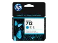 HP 712 - 29 ml - cyan - original DesignJet - blekkpatron - for DesignJet Studio, T210, T230, T250, T630, T650