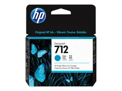 HP 712 - 29 ml - cyan - original - DesignJet blekkpatron - for DesignJet Studio, T210, T230, T250, T630, T650