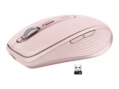 Logitech MX Anywhere 3 - Mus - laser 6 knapper - tr&#229;dl&#248;s - 2.4 GHz, Bluetooth - USB tr&#229;dl&#248;s mottaker - rosa