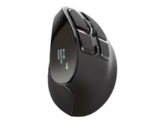 Trust Voxx - Vertikal mus - ergonomisk - h&#248;yrehendt optisk - 9 knapper - tr&#229;dl&#248;s - Bluetooth, 2.4 GHz - USB tr&#229;dl&#248;s mottaker