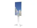 HI-ND Floorstand Glass with Casing 55&quot; Stativ - for digitalsignerings-LCD-panel - metall, glass, polykarbonat - hvit, RAL 9003 - skjermst&#248;rrelse: 55&quot; - monteringsgrensesnitt: 200 x 200 mm - plassering p&#229; gulv - for Samsung QB55, QH55, QM55