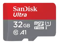 SanDisk Ultra - Flashminnekort (microSDHC til SD-adapter inkludert) 32 GB - A1 / UHS-I U1 / Class10 - microSDHC UHS-I