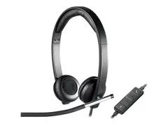Logitech USB Headset Stereo H650e - Hodesett on-ear - kablet