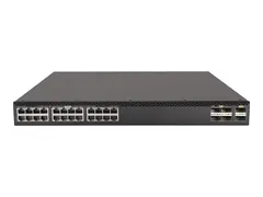 HPE FlexFabric 5710 24XGT 6QSFP+ or 2QSFP28 Switch - L3 - Styrt - 24 x 1 Gigabit / 10 Gigabit Ethernet + 6 x 40 Gigabit QSFP+ - rackmonterbar