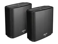 ASUS ZenWiFi AX (XT8) - Wi-Fi-system (2 rutere) - inntil 5500 kvadratfot - maske 1GbE, 2.5GbE - Wi-Fi 6 - Trippelb&#229;nd