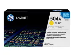 HP 504A - Gul - original - LaserJet - tonerpatron (CE252A) for Color LaserJet CM3530 MFP, CM3530fs MFP, CP3525, CP3525dn, CP3525n, CP3525x