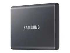 Samsung T7 MU-PC2T0T - SSD - kryptert 2 TB - ekstern (b&#230;rbar) - USB 3.2 Gen 2 (USB-C kontakt) - 256-bit AES - titangr&#229;