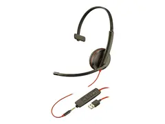 Poly Blackwire C3215 - 3200 Series hodesett - on-ear - kablet - USB, 3,5 mm jakk