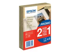Epson Premium Glossy Photo Paper BOGOF - Blank 100 x 150 mm - 255 g/m&#178; - 40 ark fotopapir (en pakke 2) - for EcoTank ET-2650, 2750, 2751, 2756, 2850, 2851, 2856, 4750, 4850
