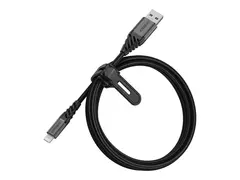 OtterBox Premium - Lightning-kabel - USB hann til Lightning hann 1 m - m&#248;rk askesvart