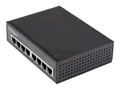 StarTech.com Industrial 8 Port Gigabit PoE Switch, 30W, Power Over Ethernet Switch, Gigabit Ethernet GbE PoE+ Unmanaged Switch, Rugged High Power Gigabit Network Switch IP-30, -40C to 75C Gigabit Ethernet PoE (IESC1G80UP) - Switch - ikke-styrt - 8 x 10/100/1000 (PoE+) - DIN-skinnemonterbar, veggmonterbar - PoE+ (200 W) - DC-str&#248;m