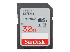 SanDisk Ultra - Flashminnekort - 32 GB - UHS-I U1 / Class10 SDHC UHS-I