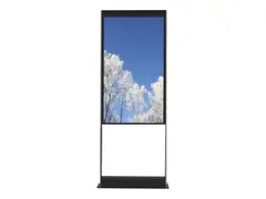 HI-ND Floorstand H Dual - Stativ for digitalsignerings-LCD-panel - pulverbelagt metall - svart, RAL 9005 - skjermst&#248;rrelse: 55&quot; - plassering p&#229; gulv - for Samsung OM55N-D