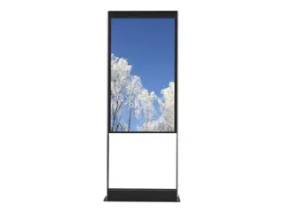 HI-ND Floorstand H Dual - Stativ - for digitalsignerings-LCD-panel pulverbelagt metall - svart, RAL 9005 - skjermst&#248;rrelse: 55&quot; - plassering p&#229; gulv - for Samsung OM55N-D