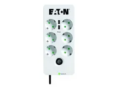 Eaton Protection Box 6 USB Tel@ Din Overspenningsavleder - AC 220-250 V - 2500 watt - utgangskontakter: 6 - hvit