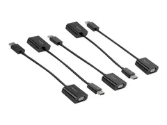 StarTech.com 5-Pack DisplayPort to VGA Adapter, DisplayPort 1.2 HBR2 to VGA Active Adapter, Digital DP to Analog VGA Video Converter Dongle, DisplayPort Male to VGA Female Monitor Adapter Active DP 1.2 to VGA (DP2VGA3X5) - Video adapter - DisplayPort (hann) til HD-15 (VGA) (hunn) - DisplayPort 1.2 - 10 cm - 1080p-st&#248;tte, aktiv - svart (en pakke 5)