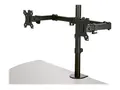 StarTech.com Desk Mount Dual Monitor Arm, Desk Clamp / Grommet VESA Monitor Mount for up to 32 inch Displays, Ergonomic Articulating Monitor Arm, Height Adjustable/Tilt/Swivel/Rotating Space-saving Design (ARMDUAL2) - Monteringssett - justerbar arm - for 2 skjermer - st&#229;l - svart - skjermst&#248;rrelse: 13&quot;-32&quot; - skrivebordsmonterbar