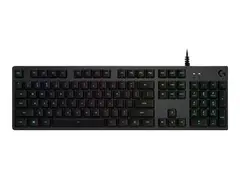 Logitech Gaming G512 - Tastatur - bakgrunnsbelyst USB - Nordisk - tastsvitsj: GX Red Linear - karbon