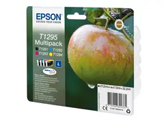 Epson T1295 Multipack - 4-pack - 32.2 ml L-st&#248;rrelse - svart, gul, cyan, magenta - original - blekkpatron - for Stylus SX230, SX235, SX430, SX438; WorkForce WF-3010, 3520, 3530, 3540, 7015, 7515, 7525