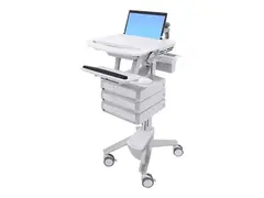 Ergotron StyleView Laptop Cart, 3 Drawers Vogn - &#229;pen arkitektur - for b&#230;rbar / PC-utstyr - aluminium, forsinket st&#229;l, kvalitetsplast - skjermst&#248;rrelse: inntil 17,3&quot;