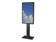 HI-ND Floorstand Glass Universal 49&quot;- 65&quot; Stativ - for LCD-skjerm - metall - svart, RAL 9005 - skjermst&#248;rrelse: 49&quot;-65&quot; - plassering p&#229; gulv